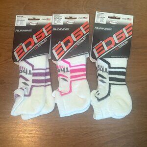 THORLOS EDGE COURT LOT OF 3 MICRO MINI RUNNING SOCKS UNISEX MEDIUM ATHLETIC NEW
